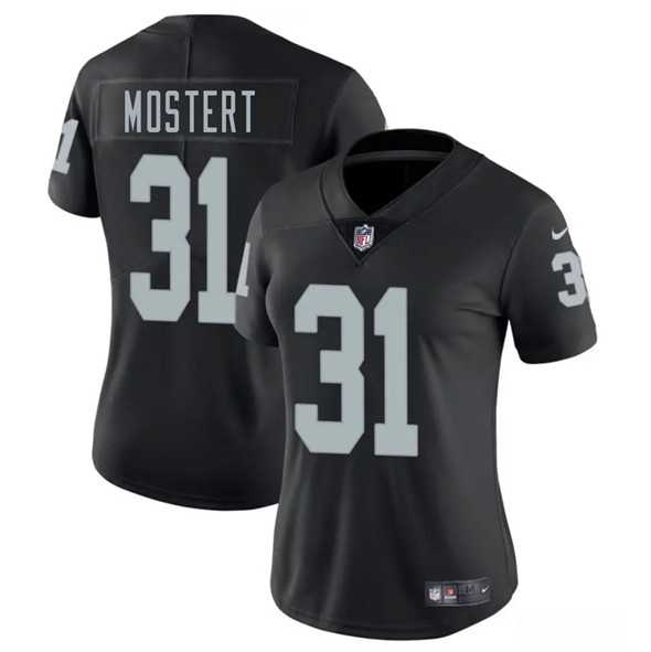 Womens Las Vegas Raiders #31 Raheem Mostert Black 2025 Vapor Stitched Jersey Dzhi->las vegas raiders->NFL Jersey